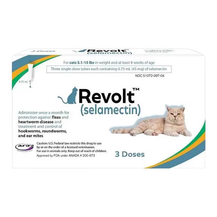 Rx Revolt (selamectin) Cat 5.1-15 lbs  3pk