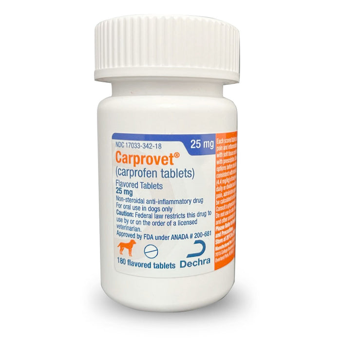 Rx Carprovet Flavored Tablets 25 mg, 180 ct