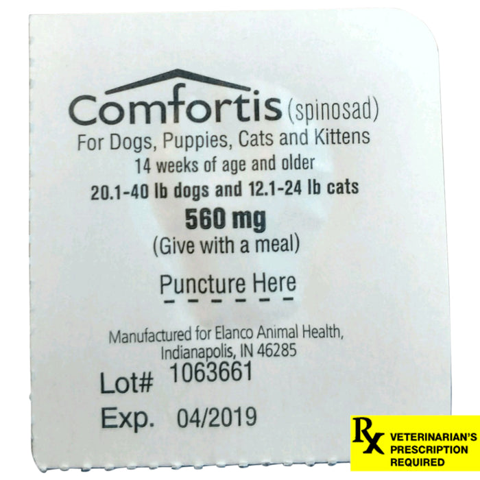 Rx Comfortis 20.1-40 lb Dogs/12.1-24 lb Cats x 1 tablet