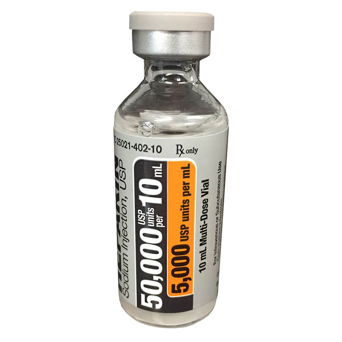 Rx Heparin 5000u/ml injection x 10ml bottle