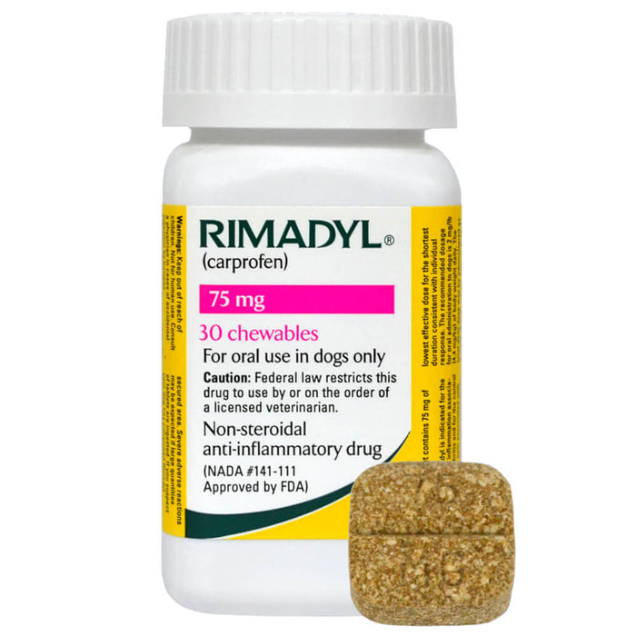 Rx Rimadyl 75mg x 30 chewable tablets