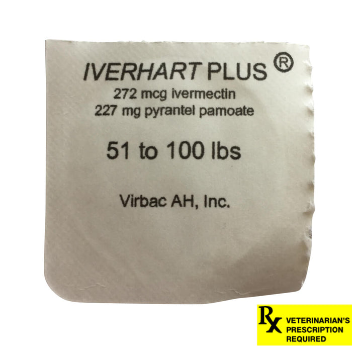 Rx Iverhart plus 51-100lbs x 1 tablet