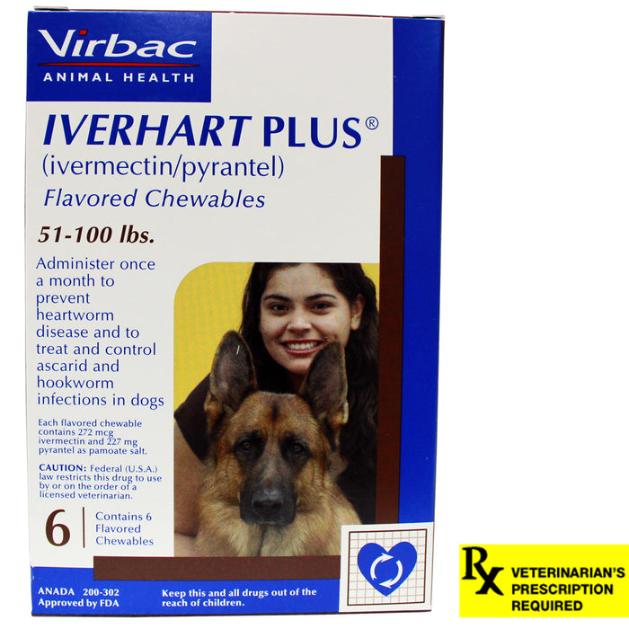Rx Iverhart Plus 51-100 lbs  6 Month