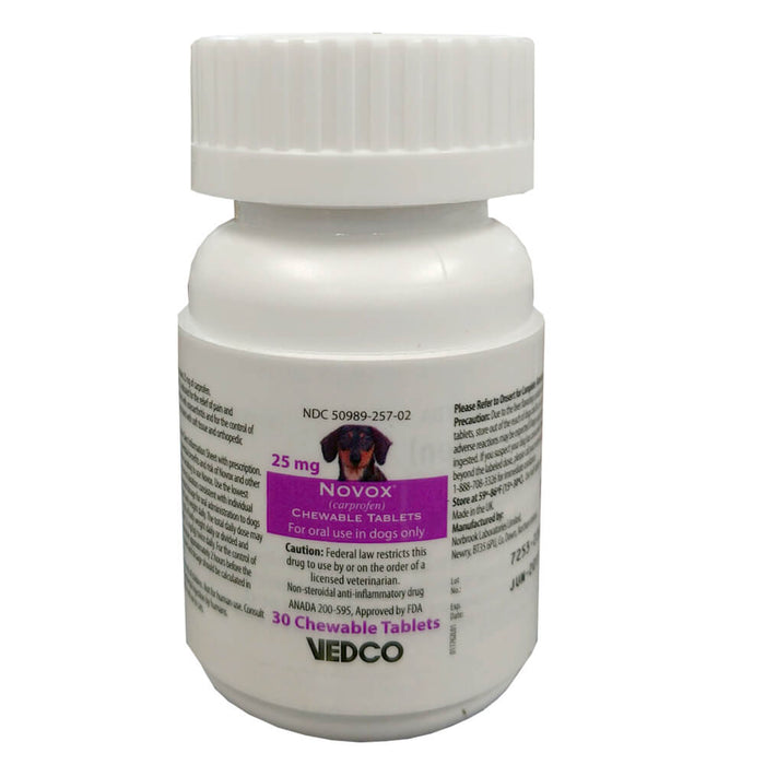 Rx Novox 25mg x 30 chewable tablets