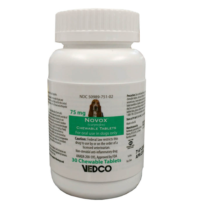 Rx Novox 75mg x 30 chewable tablets