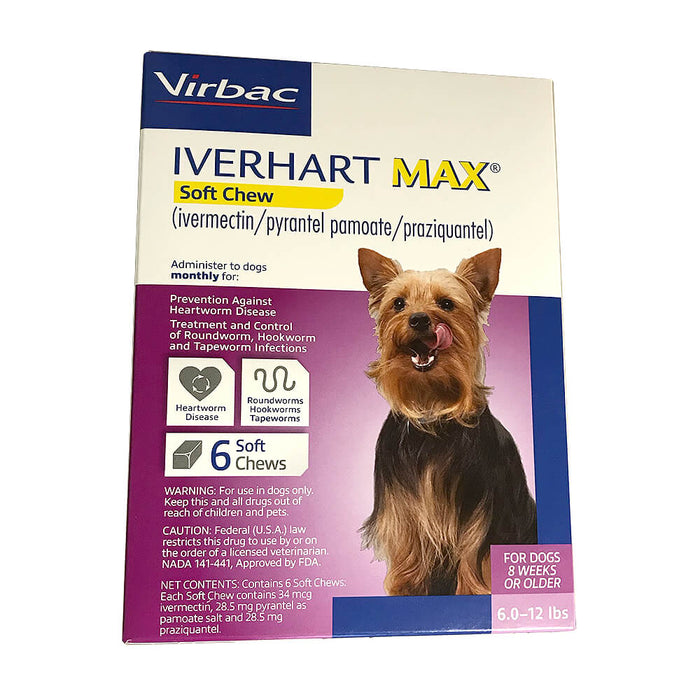 Rx Iverhart Max, 6-12 lb x 6 Soft Chews