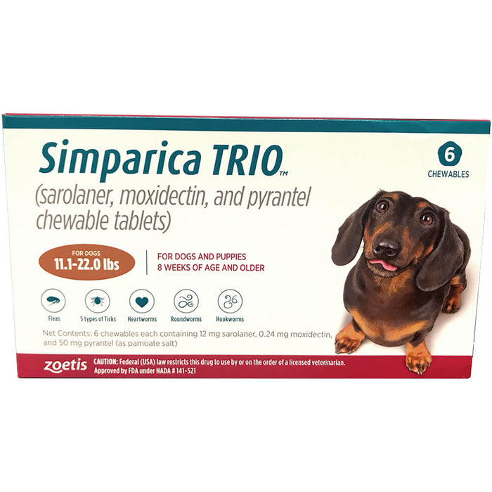 Rx Simparica Trio purple 5.6-11lbs x 1 tablet