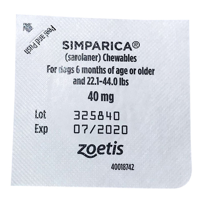Rx Simparica 22.1-44 lbs x 1 tablet