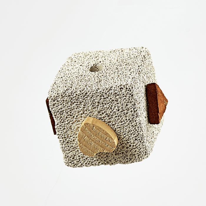 Kaytee Lava Block With Wood Chews 2.5 Inches x 2.5 Inches x 5 Inches
