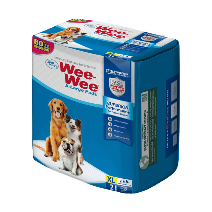 Four Paws Wee-Wee® Superior Performance X-Large Dog Pee Pads 28" x 34" (21 Count)