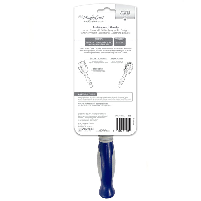 Four Paws Magic Coat Professional Series 2-in-1 Combo Pin and Bristle Dog Brush