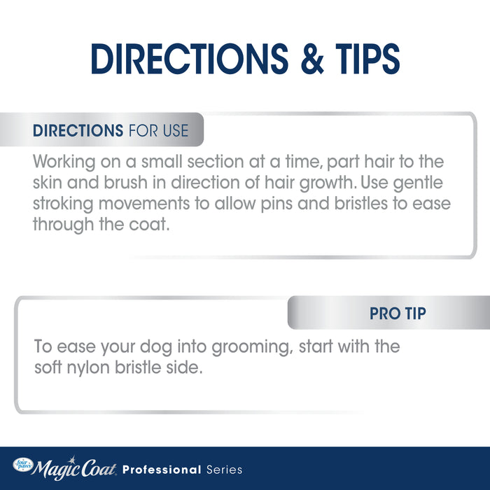 Four Paws Magic Coat Professional Series 2-in-1 Combo Pin and Bristle Dog Brush