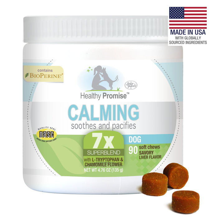 Four Paws Healthy Promise Calming Chews for Dogs Savory Liver 4.76 Ounce (90 Count)