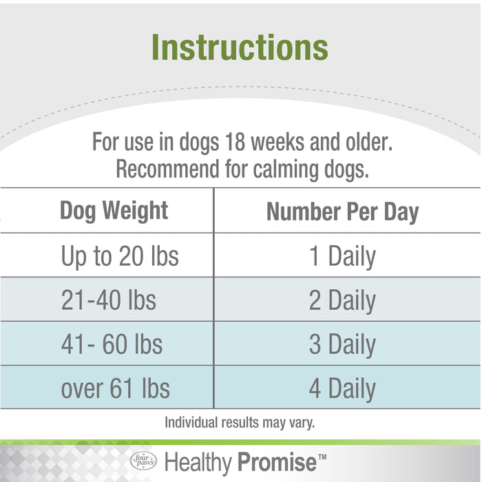 Four Paws Healthy Promise Calming Chews for Dogs Savory Liver 4.76 Ounce (90 Count)