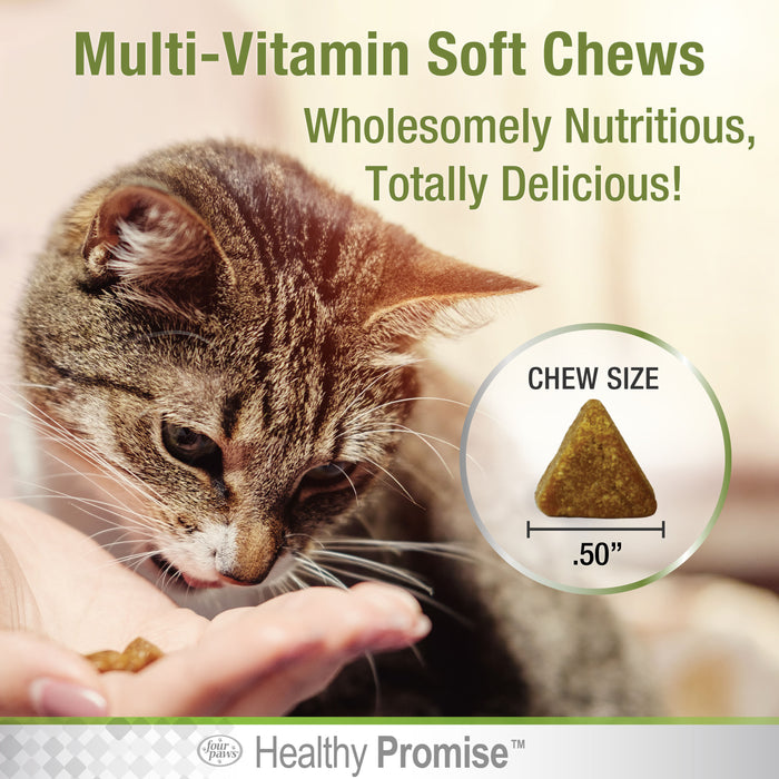 Four Paws Healthy Promise® Multi-Vitamins For Cats Savory Chicken 5.08 Ounce (120 Count)