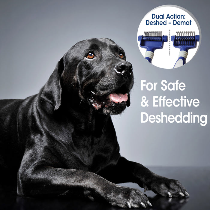 Four Paws Magic Coat Professional Series Pro-Shedder + Dematter Dog Deshedding Tool