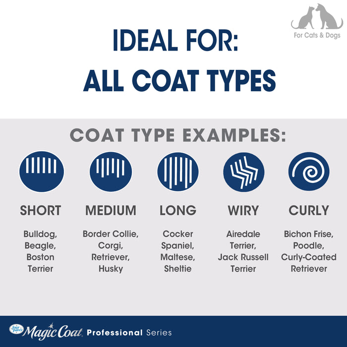 Four Paws Magic Coat Professional Series Comfort & Contour Pin and Bristle Brush for Dogs