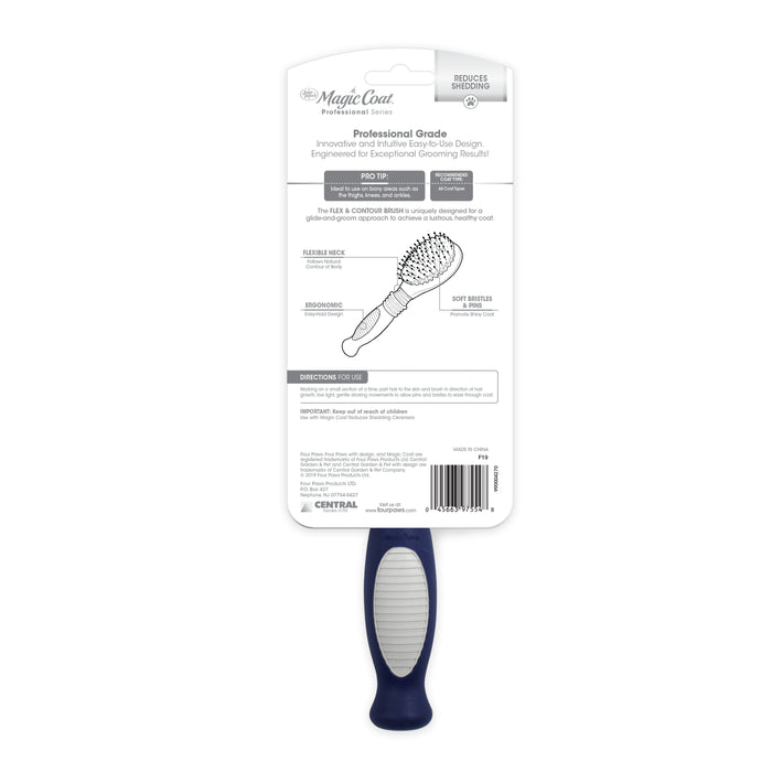 Four Paws Magic Coat Professional Series Comfort & Contour Pin and Bristle Brush for Dogs