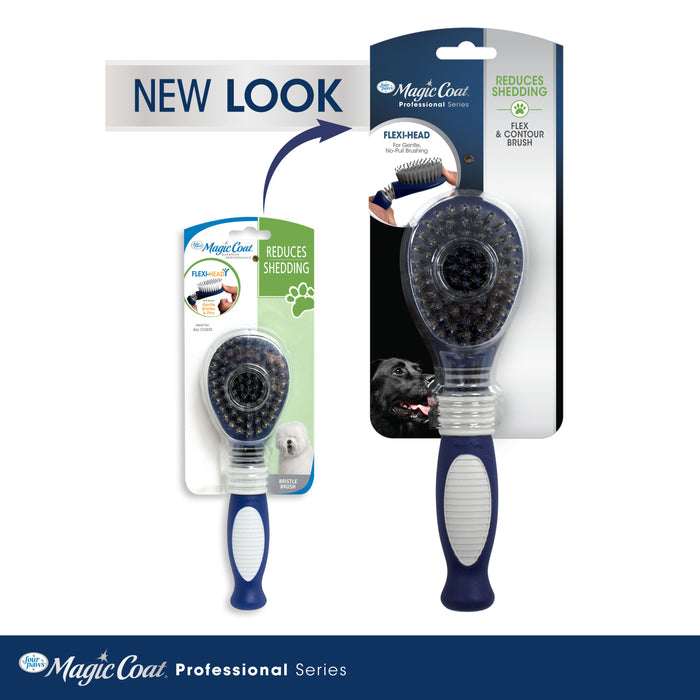 Four Paws Magic Coat Professional Series Comfort & Contour Pin and Bristle Brush for Dogs