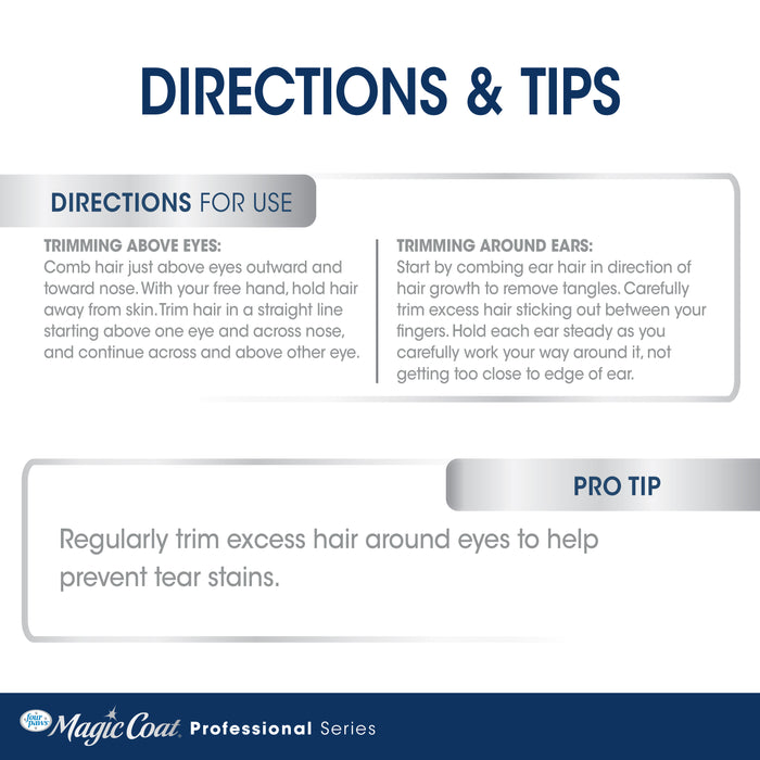 Four Paws Magic Coat Professional Series Safety Tip Facial Dog Trimming Scissors