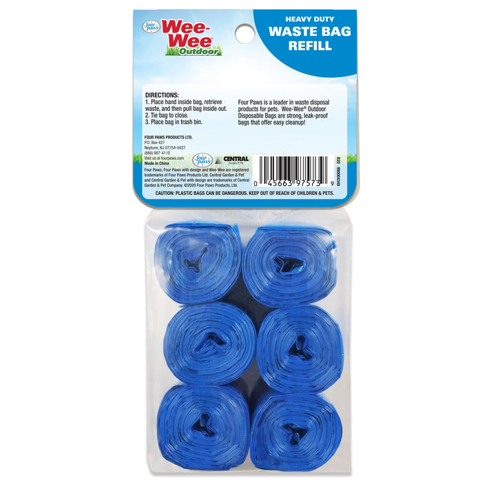 Four Paws Wee-Wee Outdoor Heavy Duty Dog Waste Bags Refill Rolls