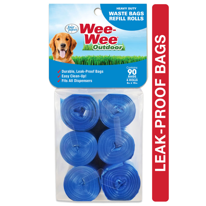 Four Paws Wee-Wee Outdoor Heavy Duty Dog Waste Bags Refill Rolls