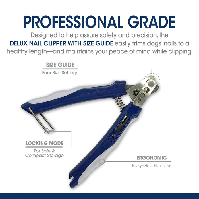 Four Paws Magic Coat® Professional Series Deluxe Dog Nail Clipper with Size Guide