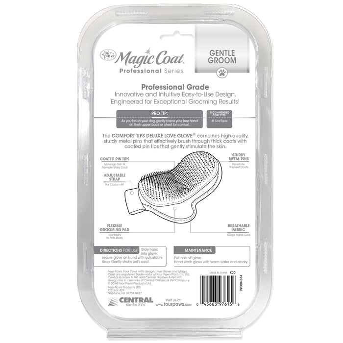 Four Paws Magic Coat Professional Series Comfort Tips Deluxe Dog Grooming Glove
