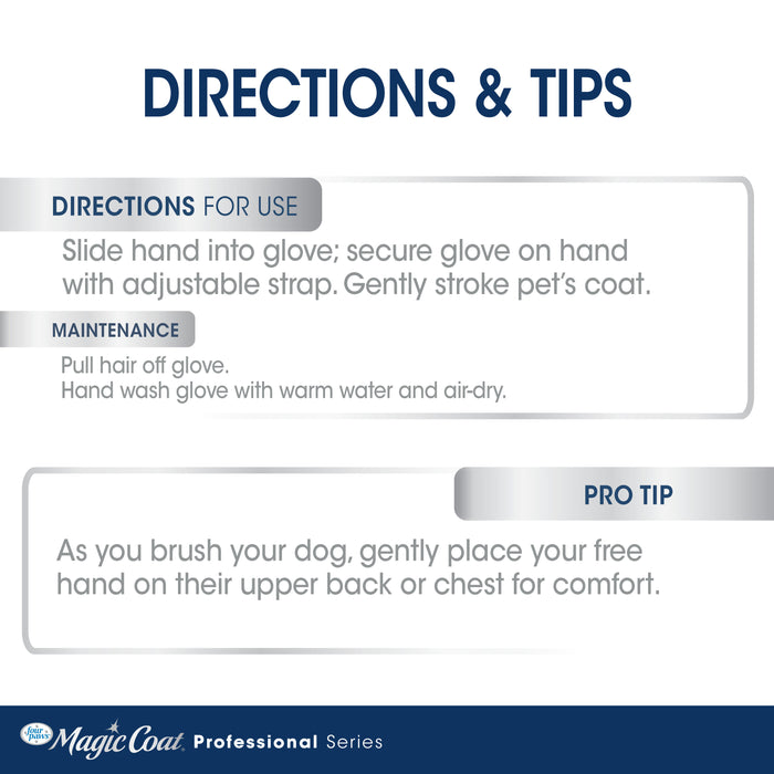 Four Paws Magic Coat Professional Series Comfort Tips Deluxe Dog Grooming Glove