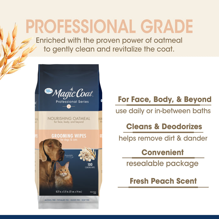 Four Paws Magic Coat Professional Series Grooming Wipes 100ct
