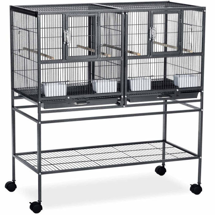 Prevue Pet Products Hampton Deluxe Divided Breeder Bird Cage with Stand