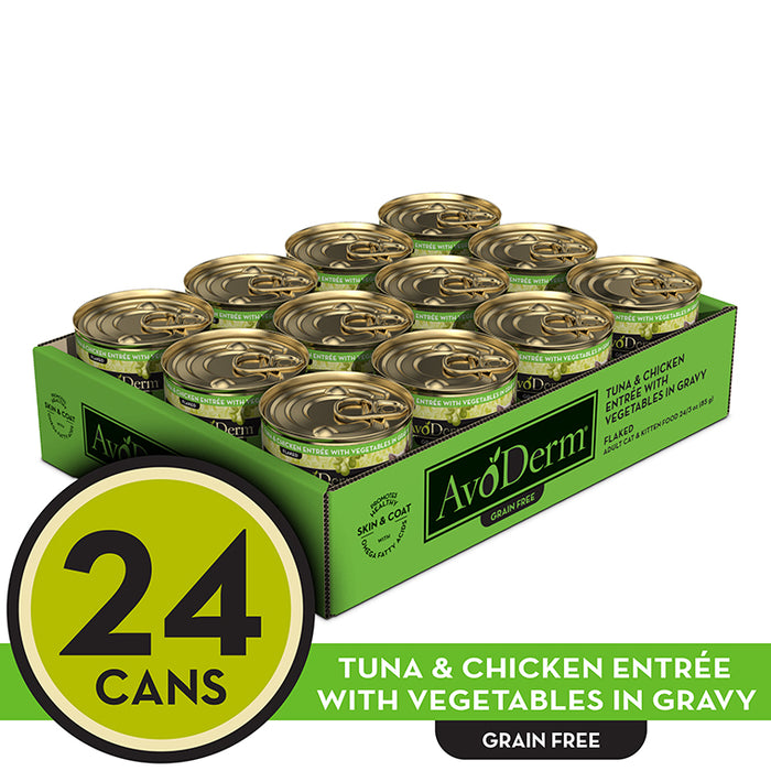 AvoDerm Natural Grain Free Tuna & Chicken Entrée with Vegetables Wet Cat Food 3 oz (Pack of 24) - 1 - Image 9