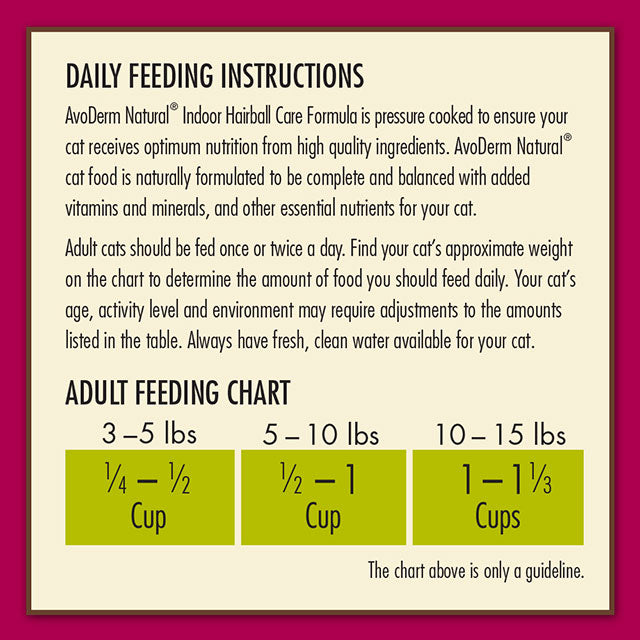 AvoDerm Natural Indoor Formula Dry Cat Food 11 lb