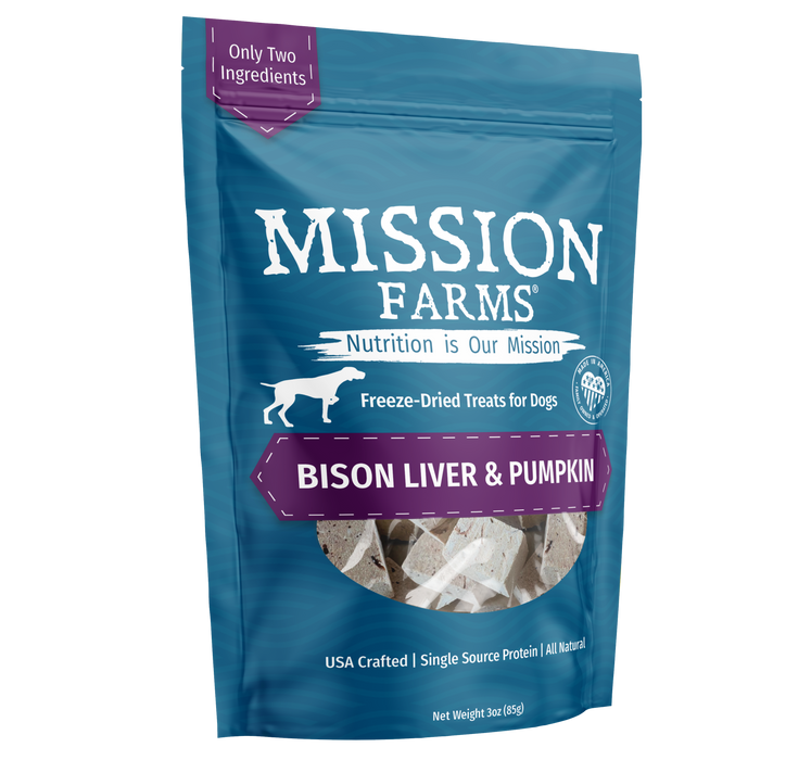Mission Farms Bison Liver & Pumpkin Treats 3oz