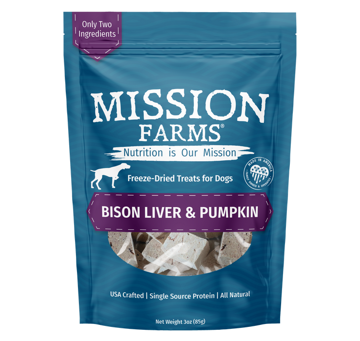 Mission Farms Bison Liver & Pumpkin Treats 3oz
