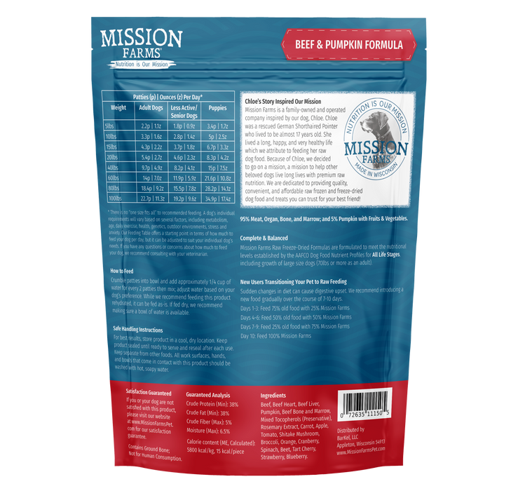 Mission Farms Beef & Pumpkin 14oz