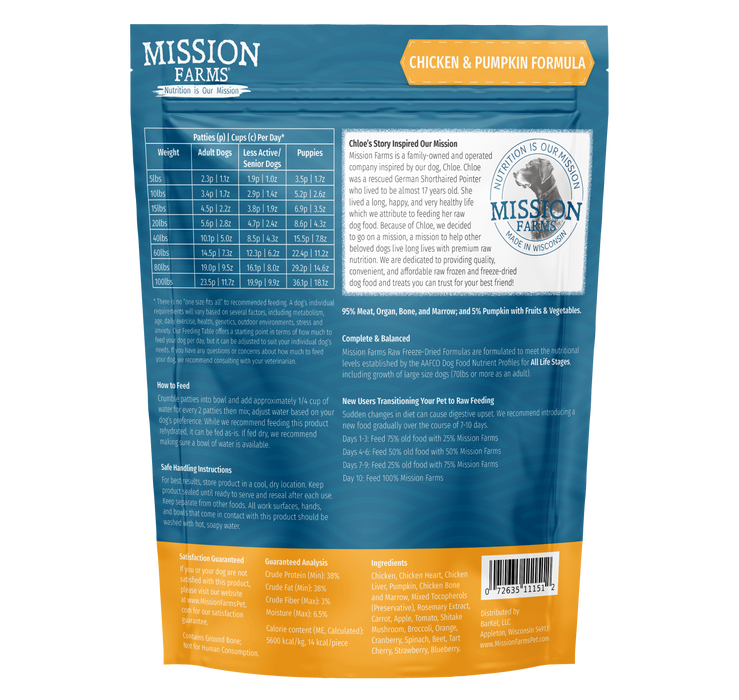 Mission Farms Chicken & Pumpkin 14oz