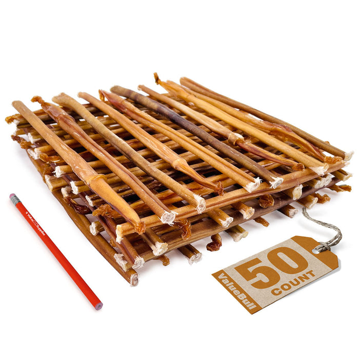 Value Pet Supplies ValueBull USA Bully Sticks for Small Dogs, Thin 12 Inch, 50 Count