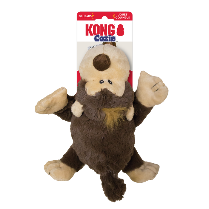 KONG Cozie Spunky Monkey Plush Dog Toy Brown MD - 1 - Image 6