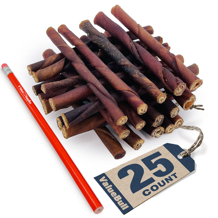 Value Pet Supplies ValueBull USA Collagen Twists Dog Chews, 5 Inch, Natural Long-Lasting Dog Treats, 25 Count