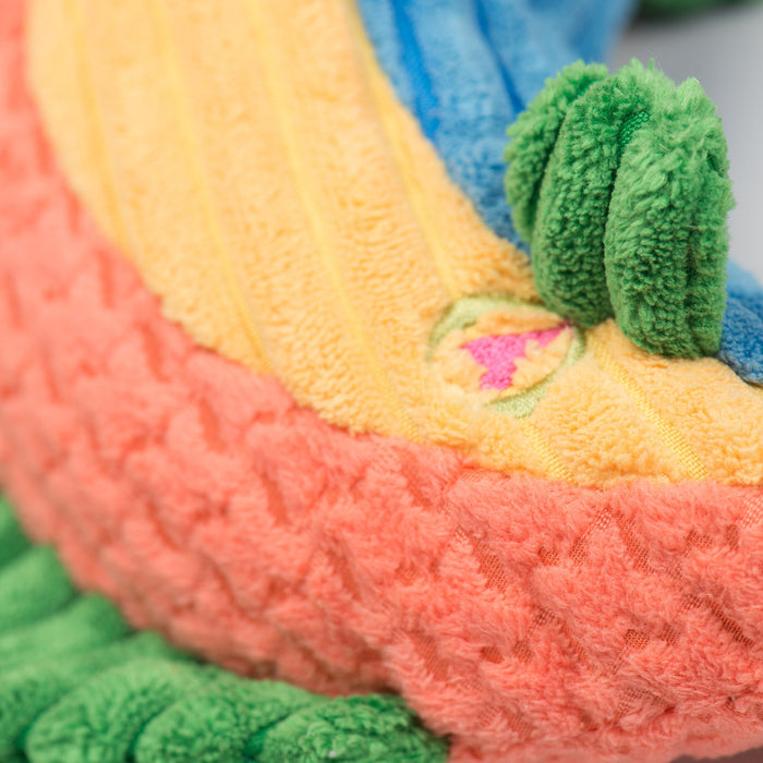 HuggleHounds Rauccous Rainbow Trout Knottie® Plush Dog Toy