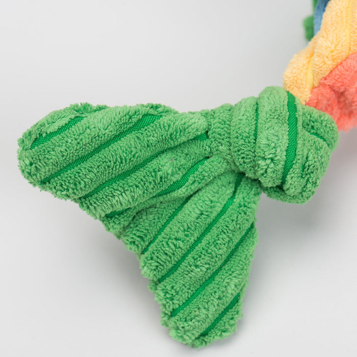 HuggleHounds Rauccous Rainbow Trout Knottie® Plush Dog Toy