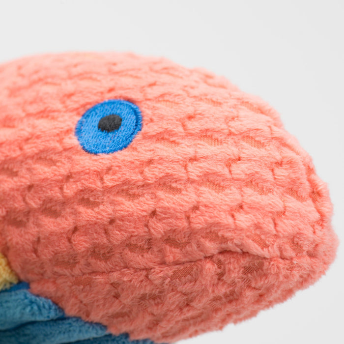 HuggleHounds Rauccous Rainbow Trout Knottie® Plush Dog Toy