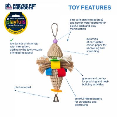 Prevue Pet Products Playfuls Mr. Mustache Bird Toy