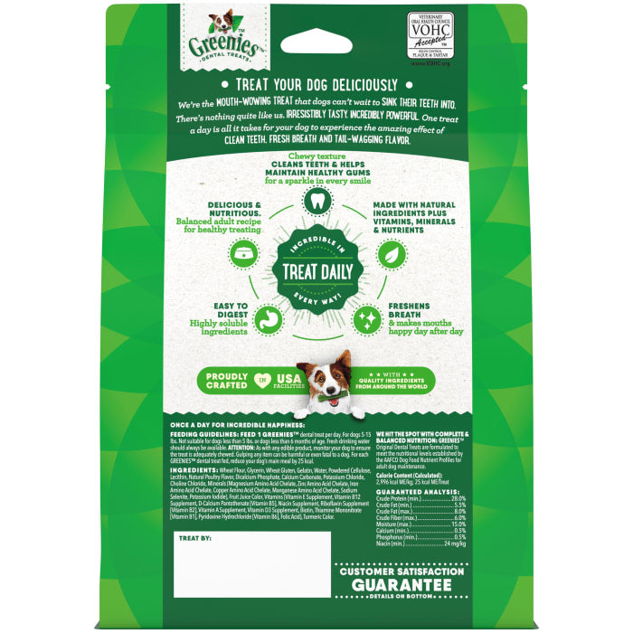 Greenies Dog Natural Dental Treats Teenie Original 12oz (43 Treats)