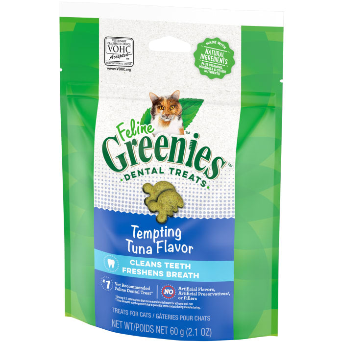 Greenies Feline Adult Cat Dental Treats Tempting Tuna 2.1oz