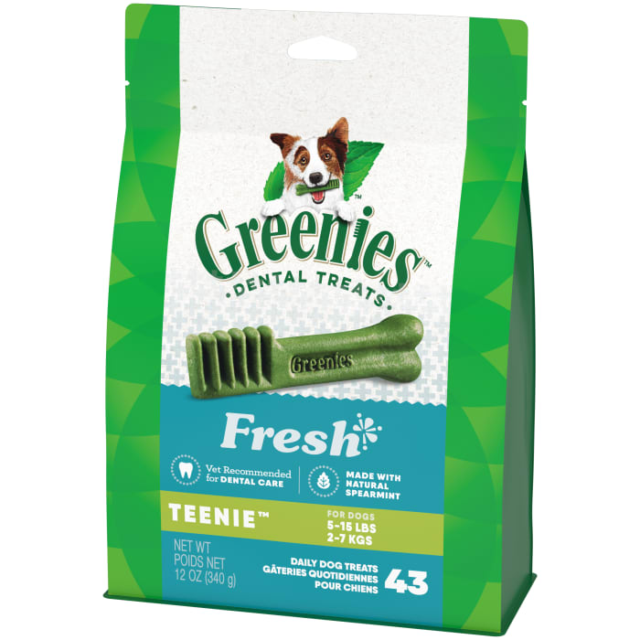 Greenies Dog Natural Dental Treats Teenie Fresh 12oz (43 Treats)