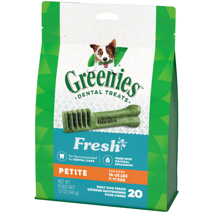 Greenies Dog Natural Dental Treats Petite Fresh 12oz (20 Treats)