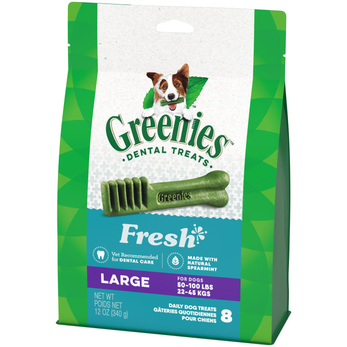 Greenies Dog Natural Dental Treats Large Fresh 12oz (8 Treats)
