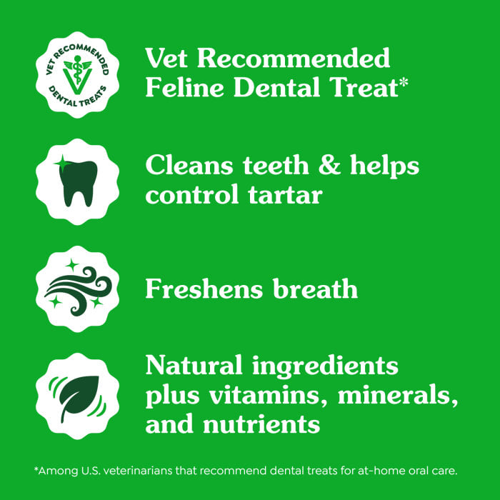 Greenies Feline Adult Cat Natural Dental Treats Catnip 21oz
